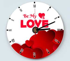 Be my love - будь моей любовью часы настенные (цвет: белый)