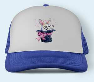 Зайчик в шляпе бейсболка (цвет: синий)