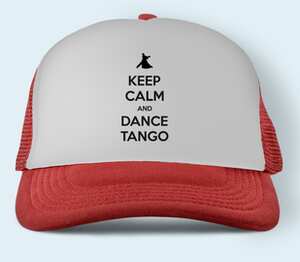 Keep calm and dance tango бейсболка (цвет: красный)