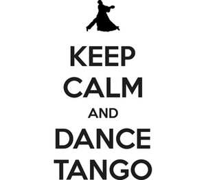 Keep calm and dance tango мужская футболка с коротким рукавом (цвет: белый)