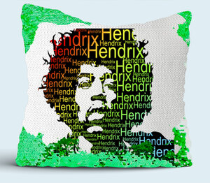 Hendrix подушка с пайетками (цвет: белый + зеленый)