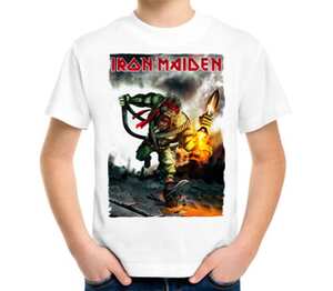Iron Maiden детская футболка с коротким рукавом (цвет: белый)
