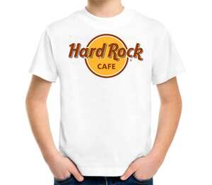 Хард Рок Кафе (Hard Rock Cafe) детская футболка с коротким рукавом (цвет: белый)