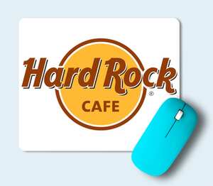 Хард Рок Кафе (Hard Rock Cafe) коврик для мыши прямоугольный (цвет: белый)