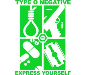 Type o Negative / Express Yourself кружка с кантом (цвет: белый + голубой)