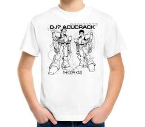 DJ? Acucrack детская футболка с коротким рукавом (цвет: белый)