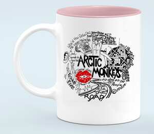 Arctic Monkeys кружка хамелеон двухцветная (цвет: белый + розовый)