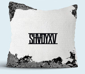 EMINEM SHADYXV подушка с пайетками (цвет: белый + черный)