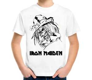 Iron Maiden детская футболка с коротким рукавом (цвет: белый)