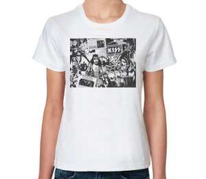 Хард-рок женская футболка с коротким рукавом (цвет: белый)