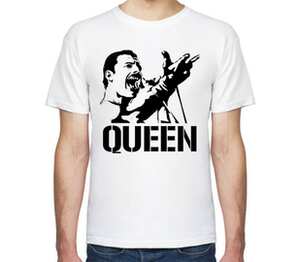 Freddie Mercury - Queen мужская футболка с коротким рукавом (цвет: белый)