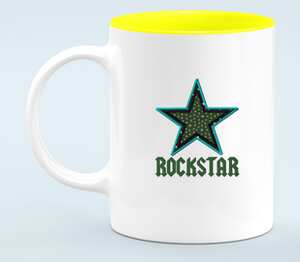 Rockstar / Starwars кружка хамелеон двухцветная (цвет: белый + желтый)