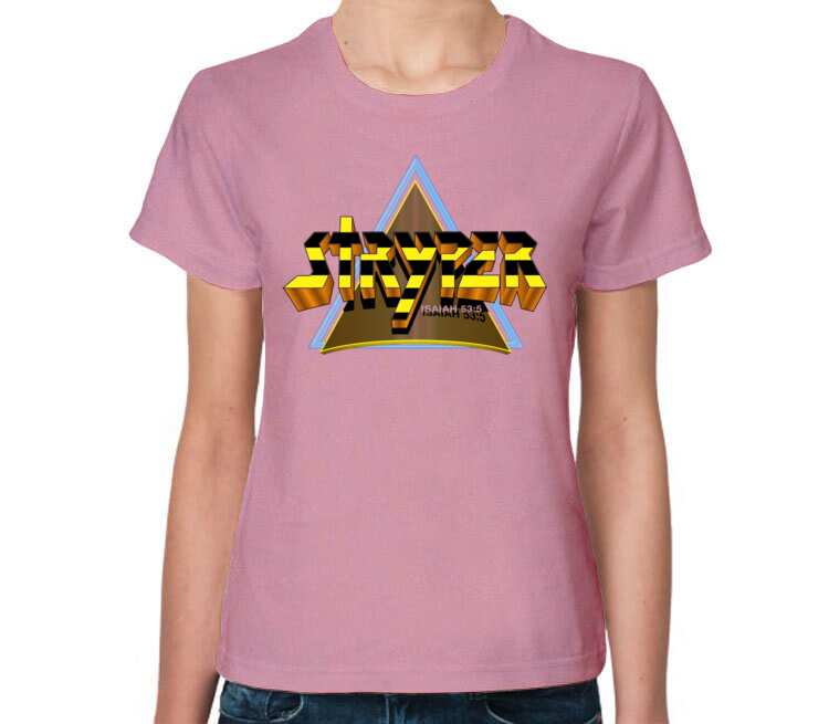Stryper band женская футболка с коротким рукавом (цвет: розовый меланж)