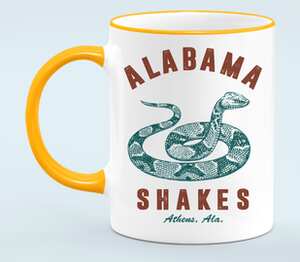 Alabama Shakes кружка с кантом (цвет: белый + оранжевый)