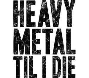 Heavy Metal Til I Die - Хеви-метал до конца подушка с пайетками (цвет: белый + сиреневый)