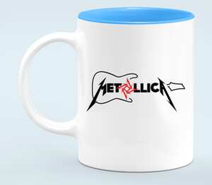 Metallica кружка хамелеон двухцветная (цвет: белый + голубой)