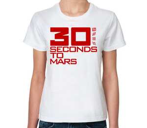 30 seconds to mars женская футболка с коротким рукавом (цвет: белый)