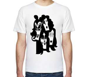 Kiss (Кисс) мужская футболка с коротким рукавом (цвет: белый)