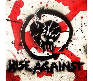 Rise Against - logo кружка двухцветная (цвет: белый + голубой)