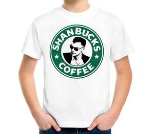 Shanbucks coffee детская футболка с коротким рукавом (цвет: белый)