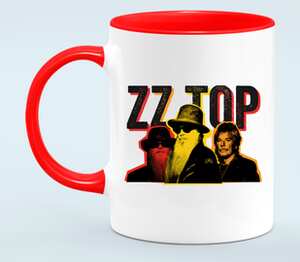 ZZ TOP кружка двухцветная (цвет: белый + красный)