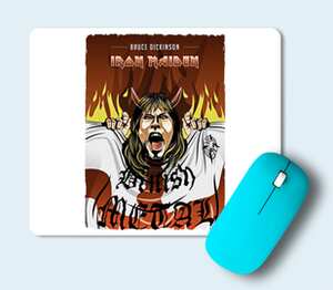 Iron Maiden Band коврик для мыши прямоугольный (цвет: белый)