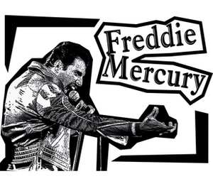 Фредди меркьюри (Freddie Mercury - Queen) подушка с пайетками (цвет: белый + сиреневый)
