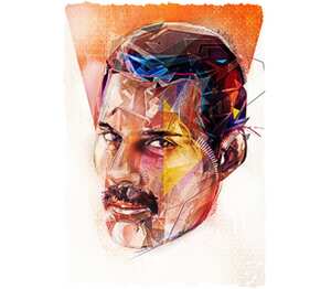Freddie Mercury - Queen бейсболка (цвет: синий)