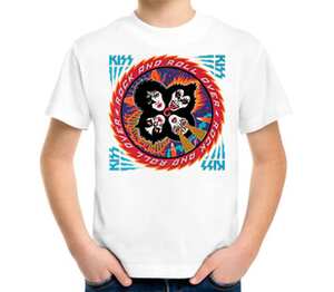 Kiss Band детская футболка с коротким рукавом (цвет: белый)
