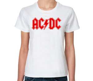 AC/DC  женская футболка с коротким рукавом (цвет: белый)