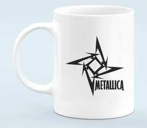 Металлика логотип (metallica) кружка белая (цвет: белый)