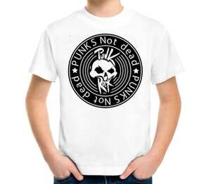 Punks not dead детская футболка с коротким рукавом (цвет: белый)