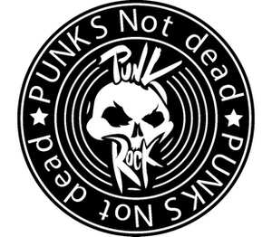 Punks not dead детская футболка с коротким рукавом (цвет: белый)