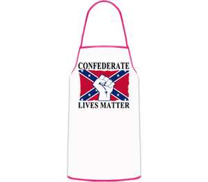 Флаг Конфедерации США - Confederate Lives Matter кухонный фартук (цвет: белый + красный)