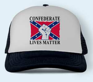 Флаг Конфедерации США - Confederate Lives Matter бейсболка (цвет: черный)
