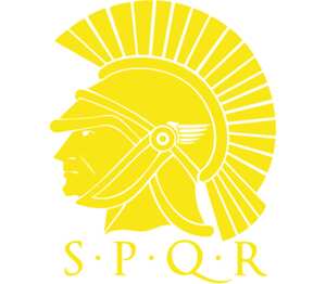 SPQR: Сенат и народ Рима кухонный фартук (цвет: белый + красный)