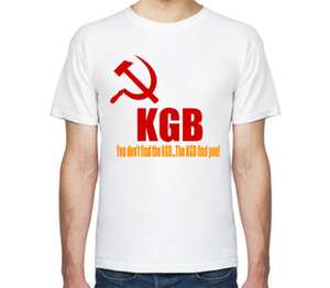 KGB Russia мужская футболка с коротким рукавом (цвет: белый)