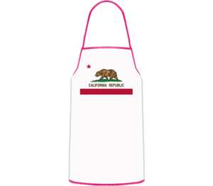 Калифорния флаг кухонный фартук (цвет: белый + красный)