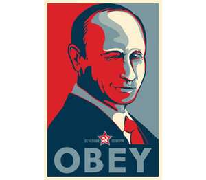 Путин (Obey) коврик для мыши прямоугольный (цвет: белый)