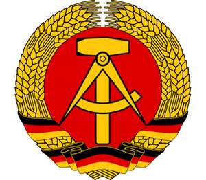 Германия (ГДР) мужская футболка с коротким рукавом (цвет: белый)