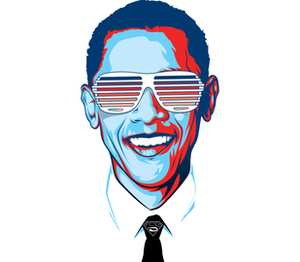 Барак Обама подушка (цвет: белый)