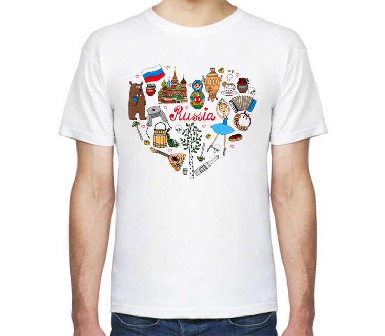 На футболках россии