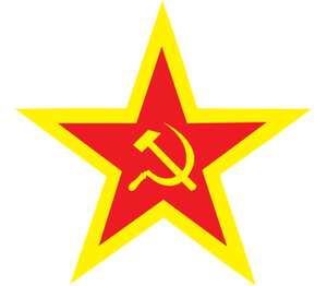 СССР звезда кружка двухцветная (цвет: белый + красный)