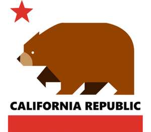 Калифорния (Медведь) мужская футболка с коротким рукавом (цвет: белый)