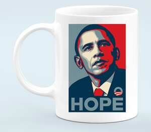 Обама Hope кружка белая (цвет: белый)