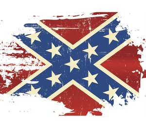 Флаг Конфедерации США детская футболка с коротким рукавом (цвет: белый)