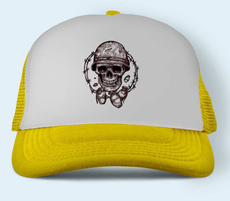 Skull Art бейсболка (цвет: желтый)