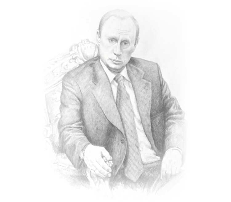 Как нарисовать путина карандашом