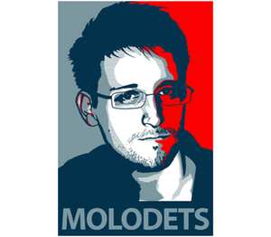 Сноуден - молодец / SNOWDEN MOLODETS мужская футболка с коротким рукавом (цвет: белый)