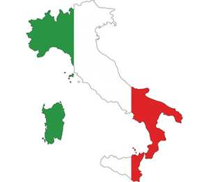 Карта Италии бейсболка (цвет: синий)
